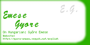emese gyore business card