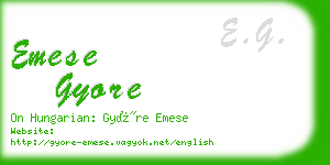 emese gyore business card